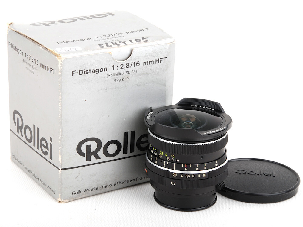 Mint- In Box ROLLEI CARL ZEISS F-Distagon 16mm f/2.8 HFT QBM