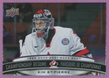 2022 22-23 UD TIM HORTONS LEGENDS CHAMPIONSHIP RESUME KIM ST-PIERRE #CR-14