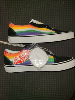 vans rainbow drip old skool