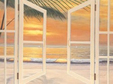 Ceramic Backsplash Tile Mural Beach Scene Seaside Ocean - Doorway To Paradise