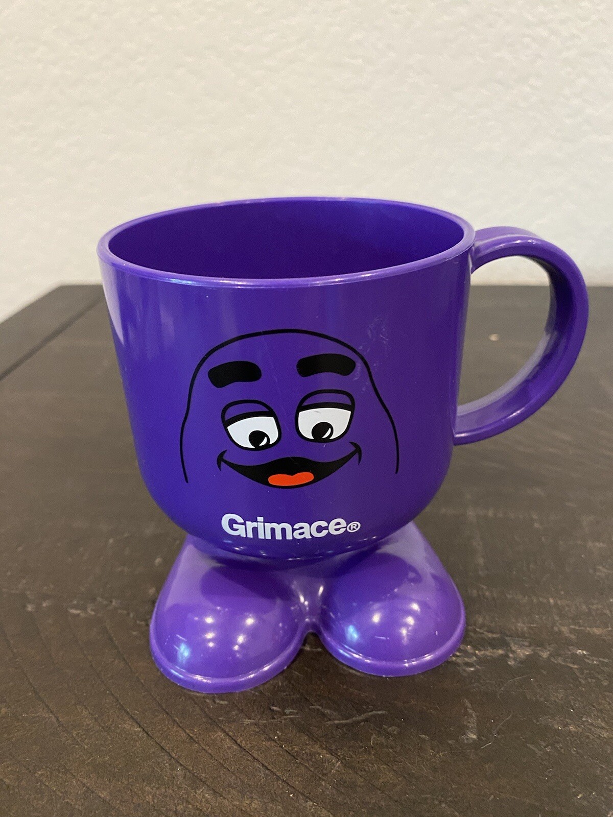 Vintage McDonald's GRIMACE Purple Plastic Footed Cup Mug