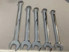 Set of 5 New Combination Wrenches 36, 32, 30, 27 and 24mm. Chrome Vanadium