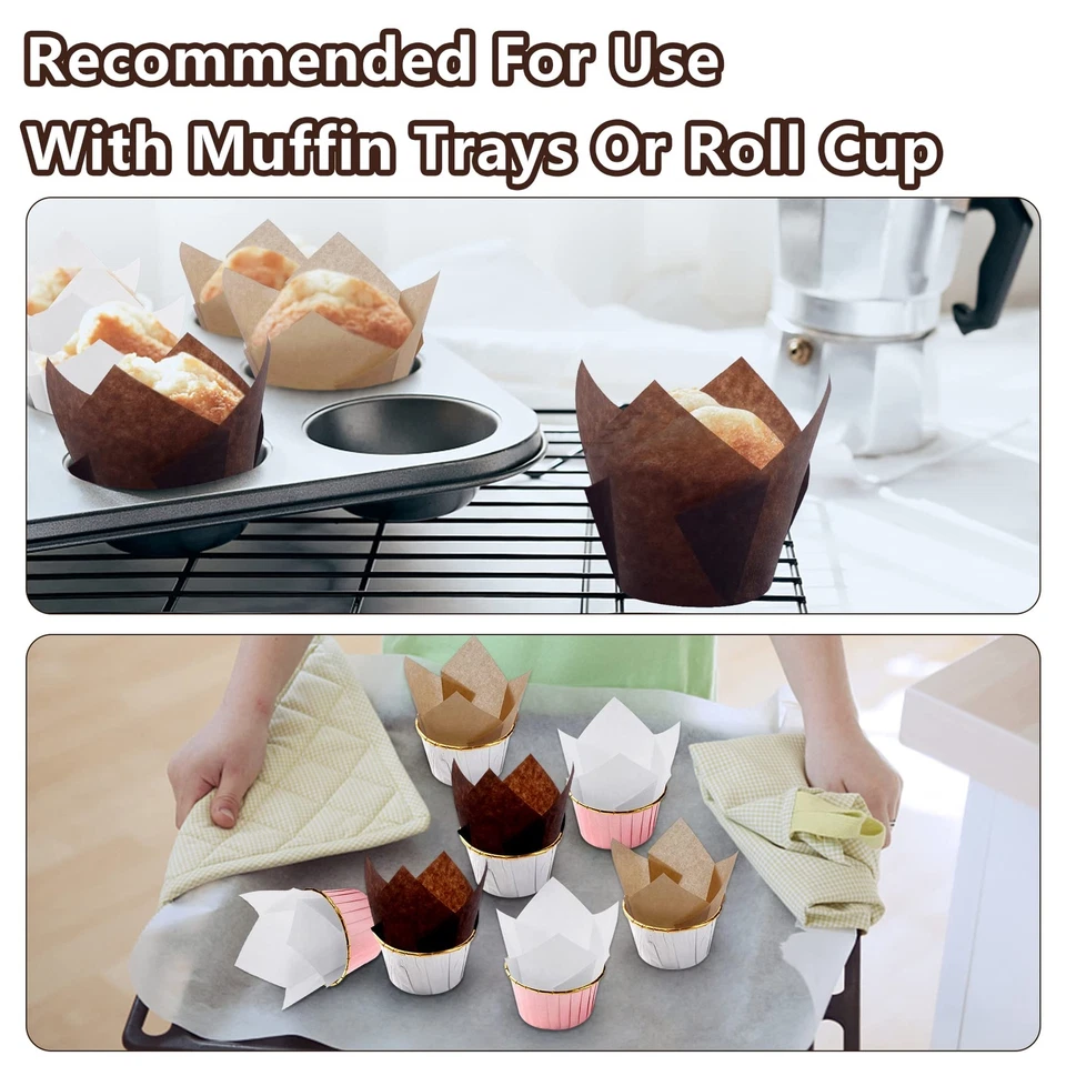 Muffinförmchen Papier 200 Stück Cupcake Backbecher Muffinform Papier Muffins ... - Bild 4 von 4