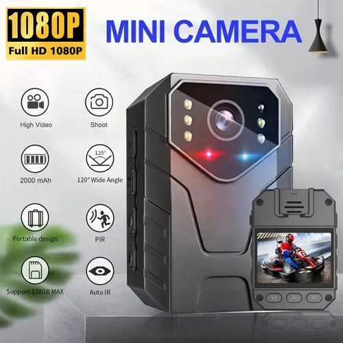 1080P Audio Video DVR Night Vision Cam HD Camcorder Mini Body Camera 2" Screen - Bild 5 von 32