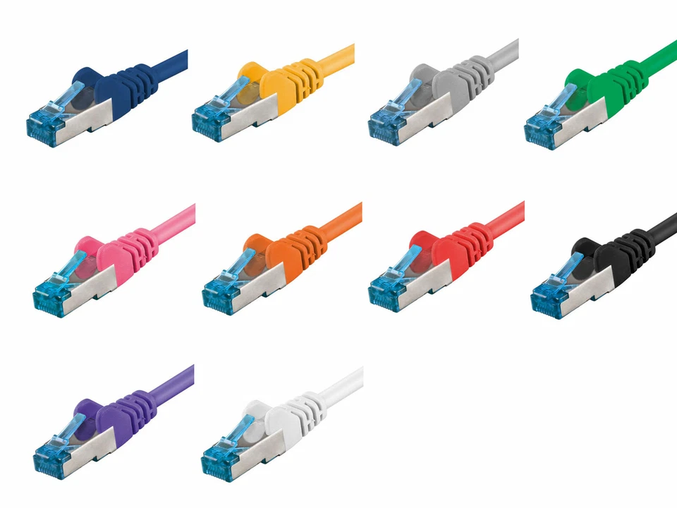 GOOBAY CAT6a Netzwerkkabel Patchkabel Ethernet DSL LAN S/FTP PIMF 500Mhz 0,25m bis 50m