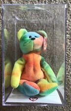 New Rare Ty Beanie Baby Garcia The Bear 1993 1995 PVC 4051 Tag  Tush Errors