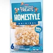 New Rice Krispies Treats Homestyle Original Chewy Marshmallow Bars 6.98oz