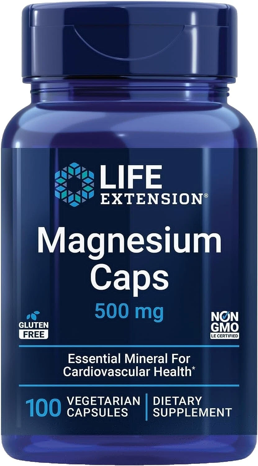 Cápsula de magnesio Life Extension vitaminas y minerales