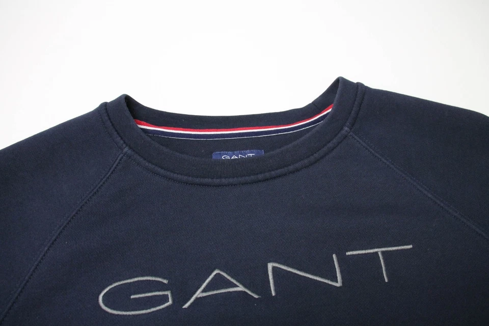 Gant 卫衣男式大号标志套衫圆领深蓝色休闲 — 第 4/4 张图片