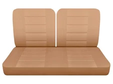 Fits 1940 Ford Deluxe coupe Front seat covers 50-50 top solid bottom tan