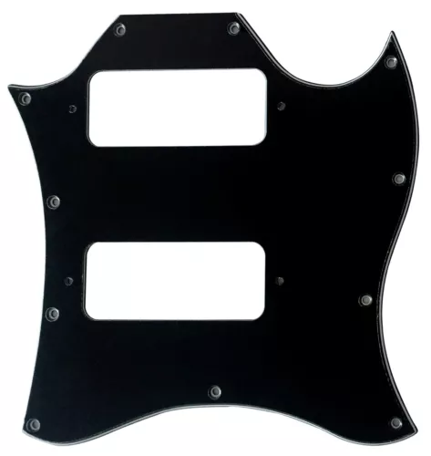 3 Ply Black For US Gibson SG P90 Without Birdge Holes Drill Guitar Pickguard