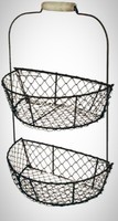 Ohio Wholesale Chicken Wire Wall Basket Wooden Handle Durable Metal Plant Flower Ohio Wholesale Chicken Wire Wall Basket Wooden Handle Durable Metal Plant Flower