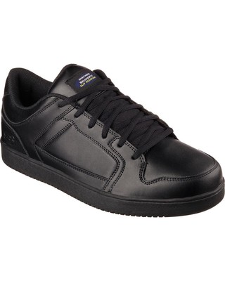 black skechers mens work shoes