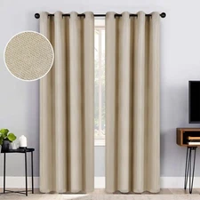 Jaxon Textured Washable Room Darkening Blackout Curtains, Set of 2 Panels