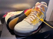 Off White Nike Air Jordan 5 Sail - UK9.5/US10.5 nuove con scatola