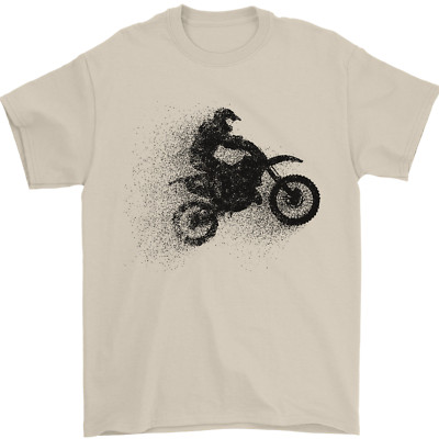 Abstract Motocross Rider Dirt Bike Herren T-Shirt 100% Baumwolle