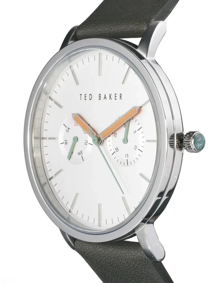 TED BAKER WATCH - TE1093 - MEN'S - ROUND - WHITE/GRAY - WATER RESISTANT - NEW! - Image 3 of 4