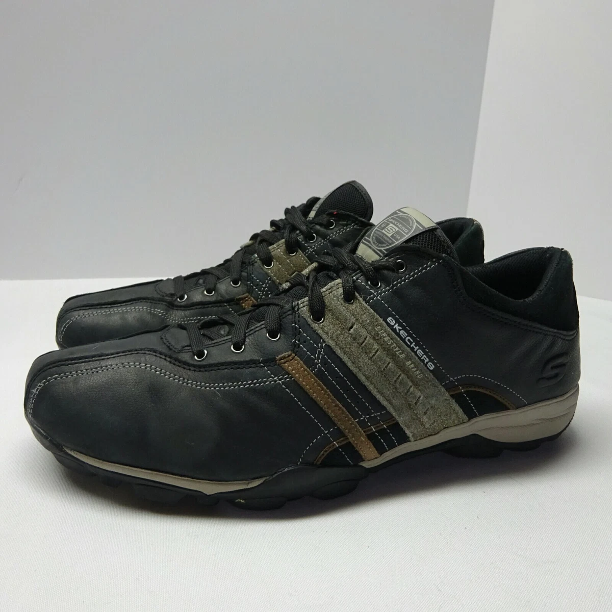 Skechers Sport Fusion Men&#039;s Casual Shoes Size 13 Black Beige SN50437. | eBay