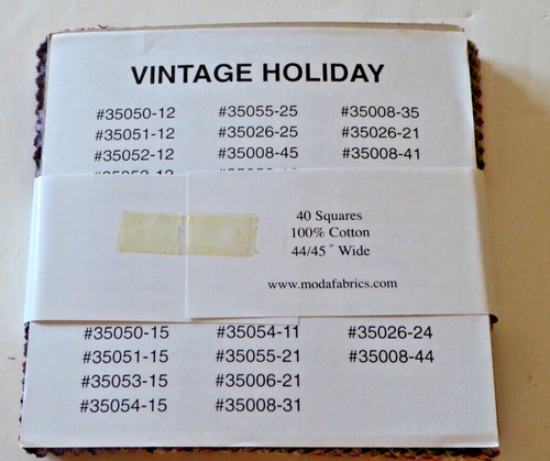 Vintage Holiday Quilting Blocks 40 Squares by April Cornell for MODA - Picture 2 of 8