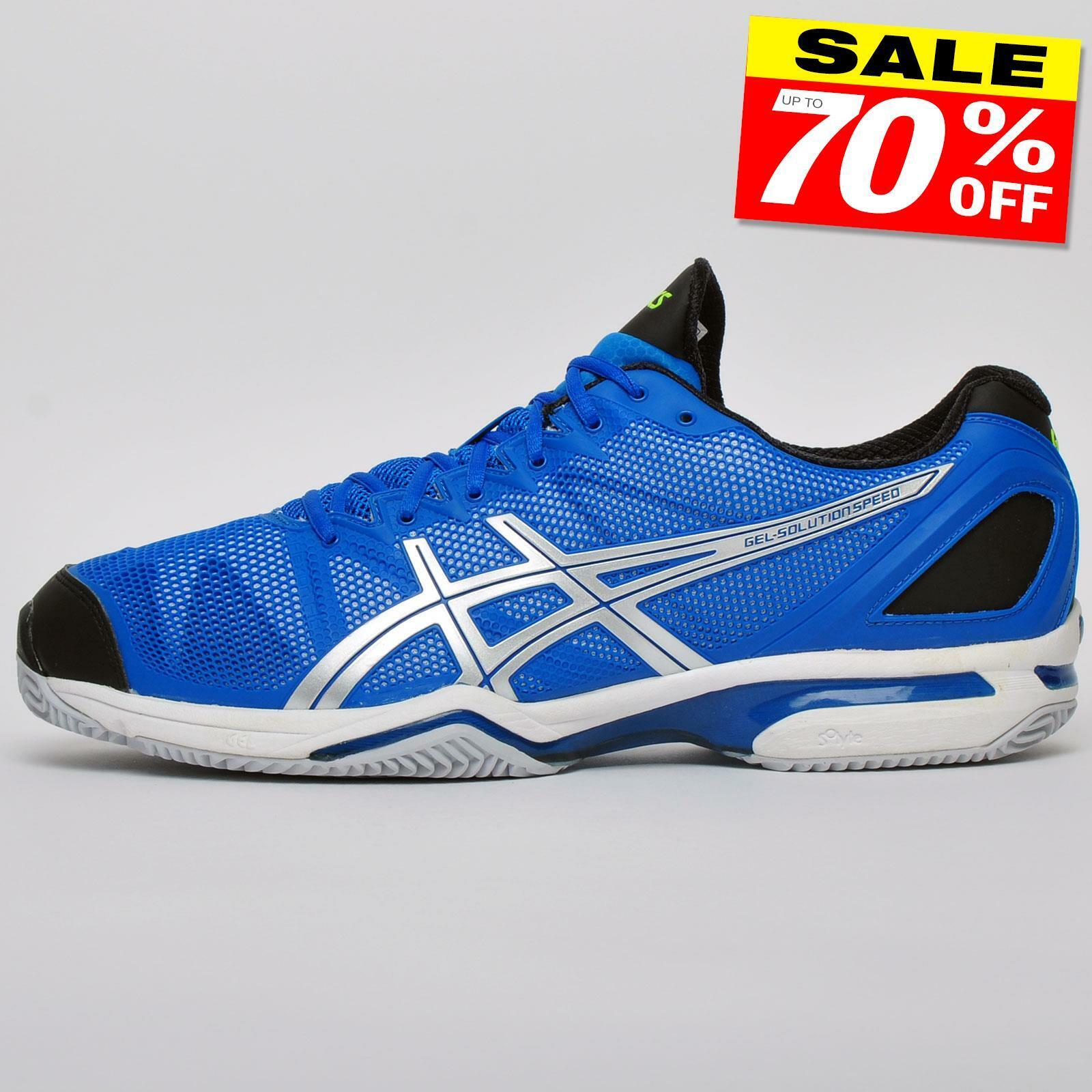 Asics Gel Solution Speed Mens Pro Tennis Shoes Court Trainers BIG SIZES Blue