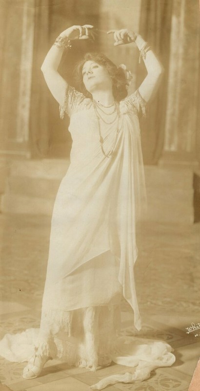 *ISADORA DUNCAN GENIUS DANCER RARE 11  x 6 1906 WHITE STUDIO SILVER PRINT PHOTO*