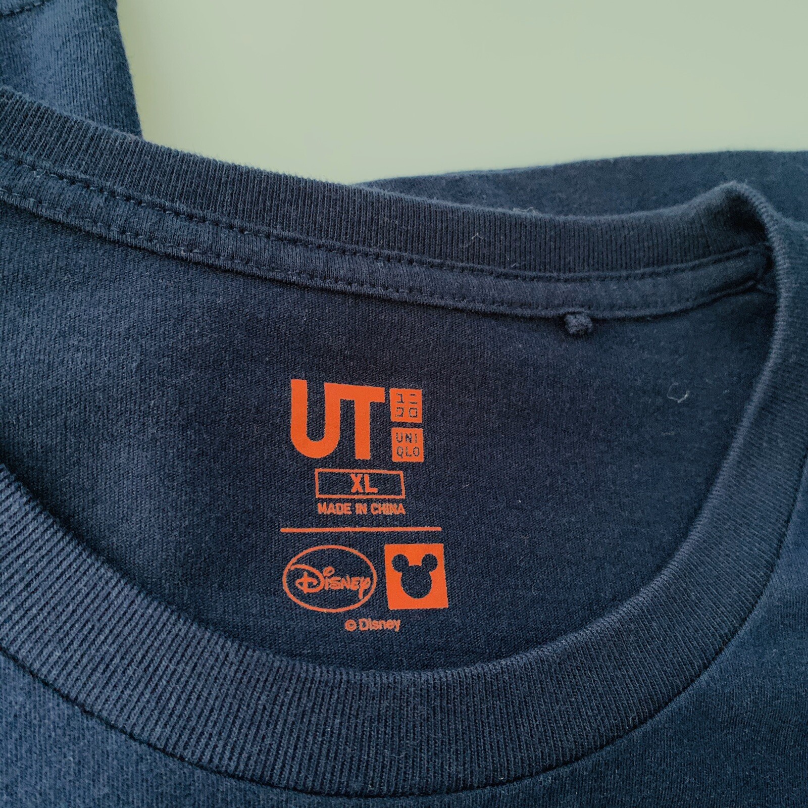 Disney Uniqlo Neon Mickey Mouse Faces Shirt XL Navy Blue Graphic Tee Unisex thumbnail 10