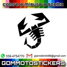 Adesivo logo Abarth scorpione misura e colore a scelta 