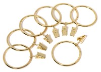 Iron Metal Curtain Clip Rings 2 Inch Interior Diameter (20 Gold) 20 on sale Iron Metal Curtain Clip Rings 2 Inch Interior Diameter (20 Gold) 20 on sale