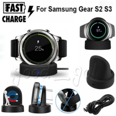 Qi Wireless Charger für Samsung Gear S3 Ladestation Ladegerät Frontier Classic