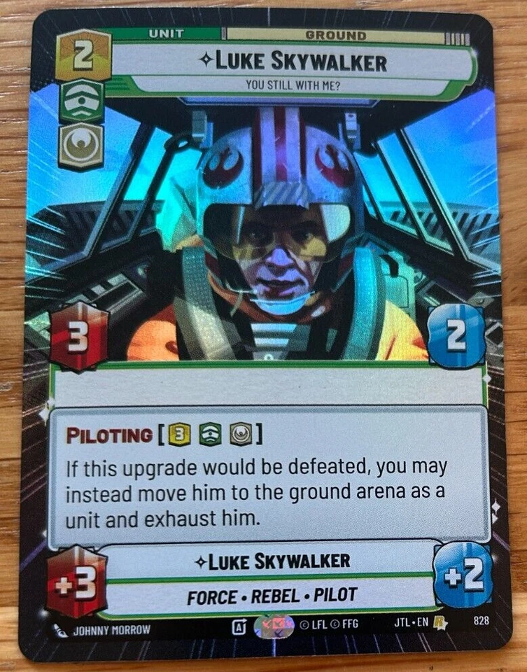 STAR WARS UNLIMITED TCG JTL: HYPERSPACE FOIL RARE CARD: LUKE SKYWALKER - Image 1 of 1