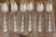 Oneida Mozart Set of 6 Teaspoons Spoons Deluxe Stainless Flatware Lot C New