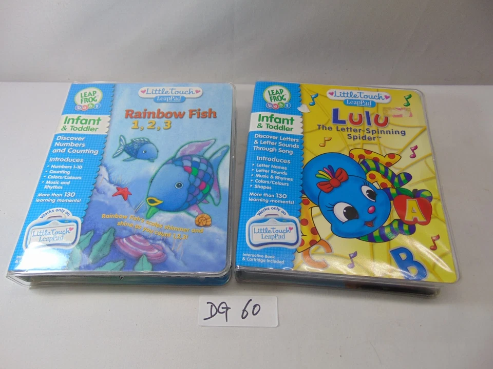 2 Little Touch Leap Pad Frog Book Cartridges Rainbow Fish & LuLu Spider - Image 2 of 4