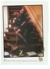 1989 De Beers Diamond necklace Stairs Embrace Vintage Print Advertisement