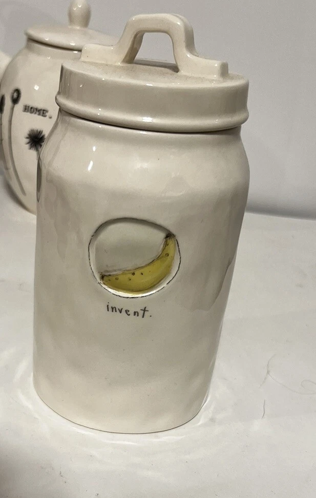 Rae Dunn Banana Create Vintage Canister from the Breakfast Collection