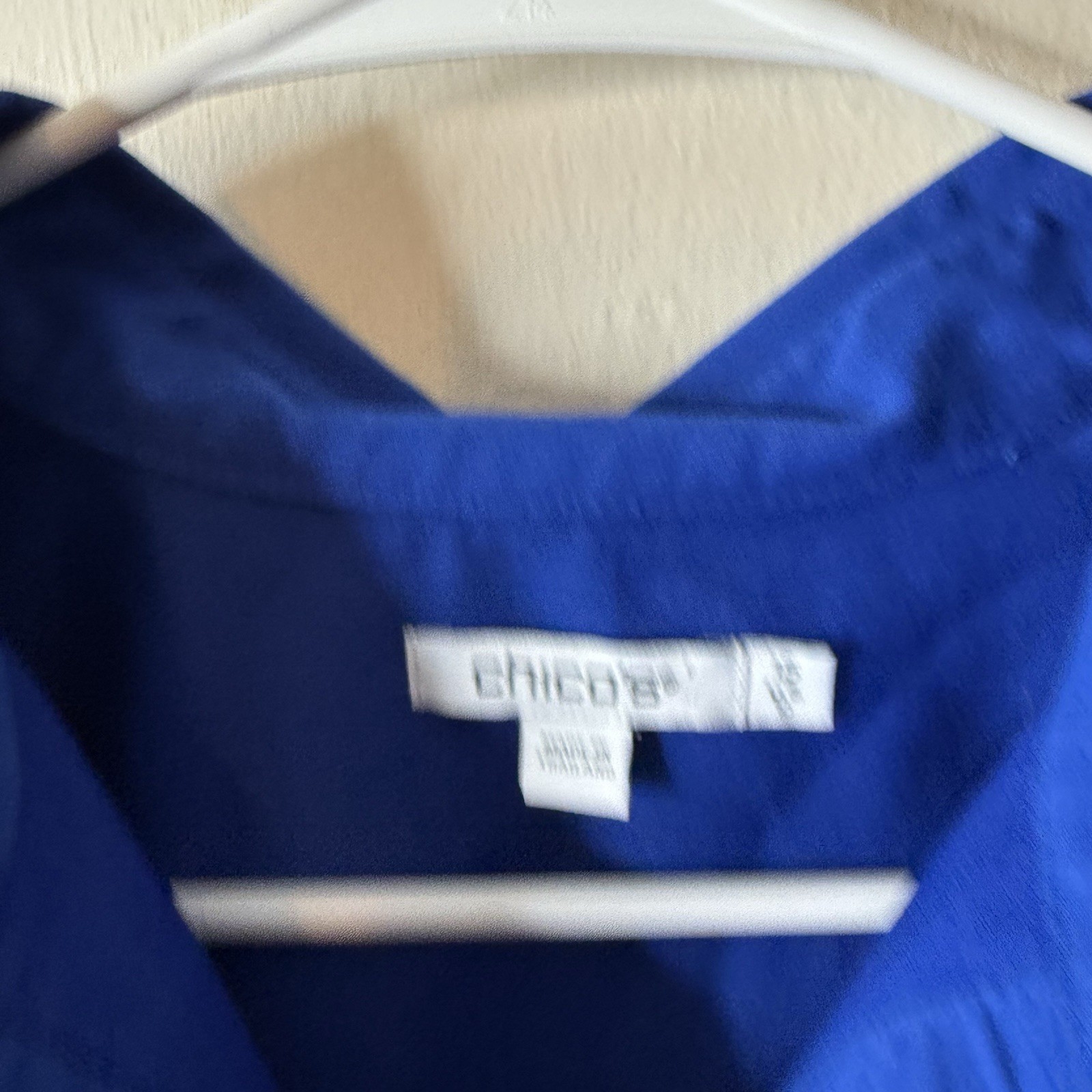 Chicos Royal Blue Collared Button Front Blouse Si… - image 7