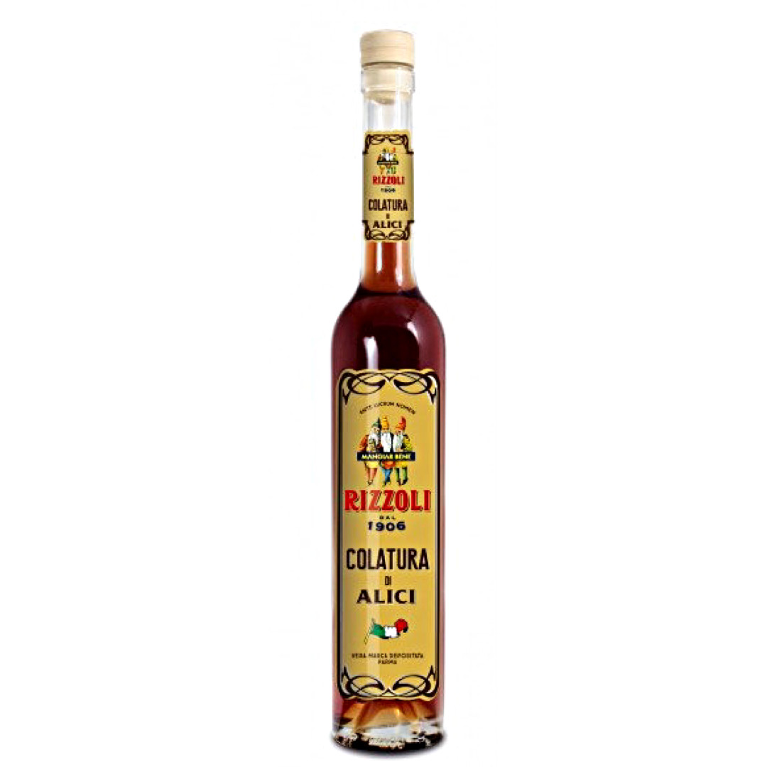Rizzoli Colatura di Acciughe - Extracto de anchoa italiano botella de 3,5 oz (100 g)