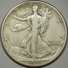 1916-P 50C Walking Liberty Half Dollar VG10 - RARE KEY DATE - Book Value $235