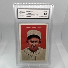 Topps 2011 1932 U.S. Caramel Insert Ty Cobb #CMGR-26 GMA 10