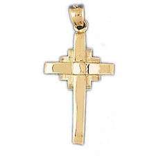Cross Charm Pendant 14k Gold