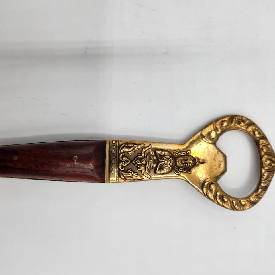 Винтажный MCM Kee Tzek 9шт латуни коктейль Buddah бар комплект Бангкок Таиланд деревянная коробка - Изображение 2 из 4