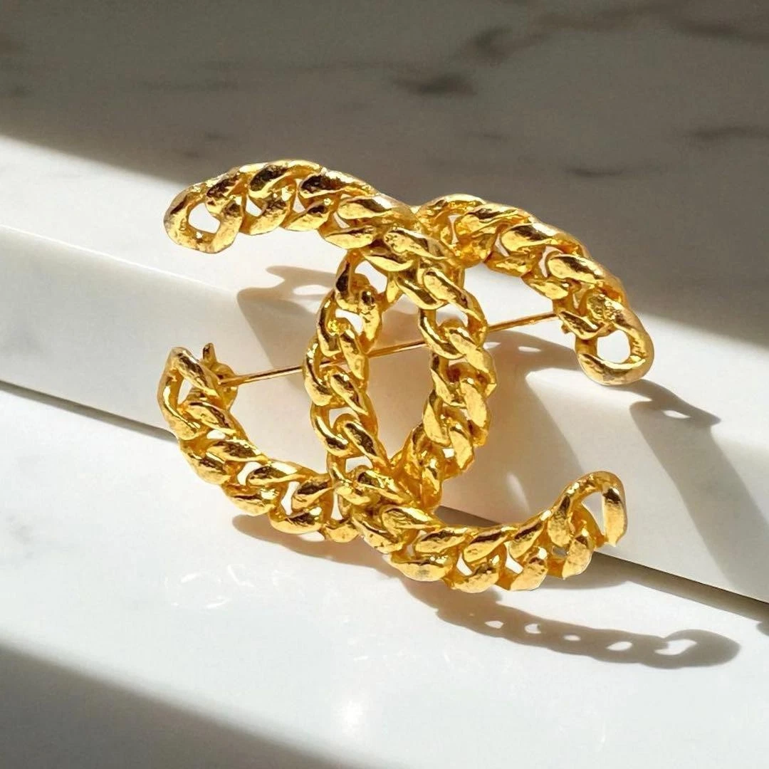 CHANEL Yellow Gold Plated Fashion Brooches for sale - eBay