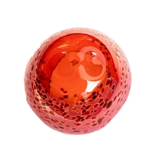 Dale Chihuly roter Korb mit schwarzem Lippenwickel signiert mundgeblasenes Glas 1995 - Bild 14 von 15