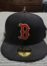 Boston Red Sox New Era 8 1/8 Fitted Hat Cap 2018 World Series Patch 59Fifty USA