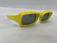 Vintage Foster Grant Wedge Mod Hip 70S Sunglasses Mid Century Modern Yellow