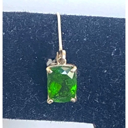 YELLOW GOLD AND LAB-CREATED EMERALD EARRINGS SKY - Image 2 of 4