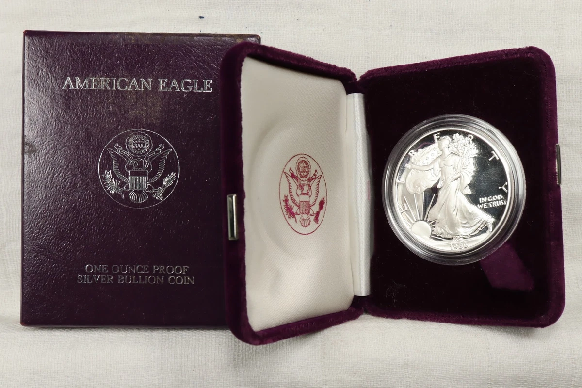 美品　1986 American Eagle Proof Silver Coin 1986 American Silver Eagle Proof Bullion Coins for sale | eBay