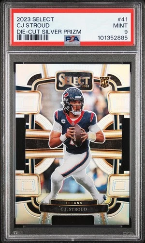 2023 Panini Select Die-Cut Silver Prizm CJ Stroud #41 RC PSA 9 Houston Texans