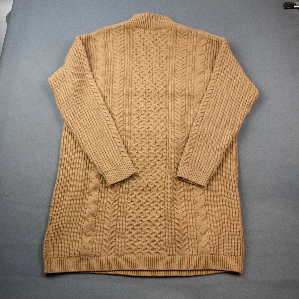 Vestido Suéter Túnica Manga Larga Cuello Simulado Banana Republic Tejido con Cable M Foto 2 de 4