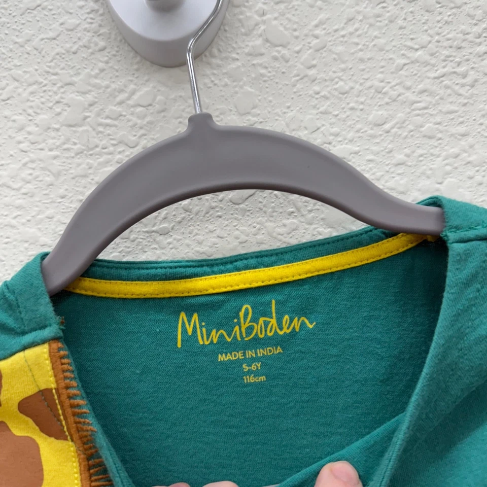 Mini Boden Zoologist Giraffe Applique Tunic Top Girls size 5-6 - Image 2 of 4