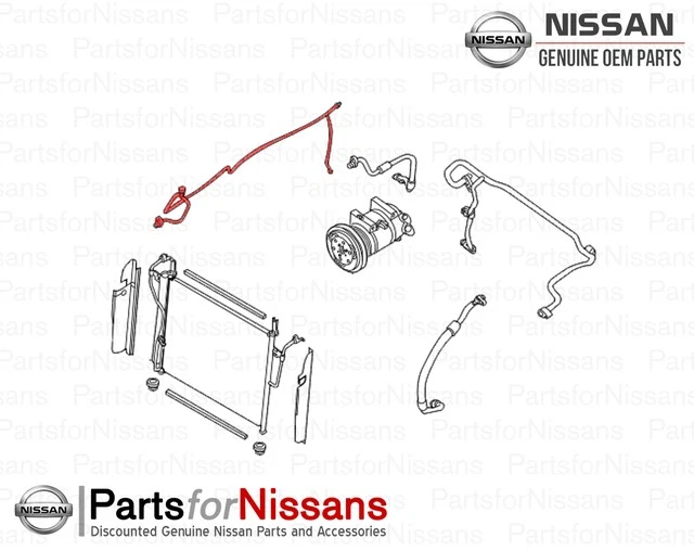 Genuine  Nissan 2004-2015 Titan AC High Pressure Liquid Line - Image 2 of 4